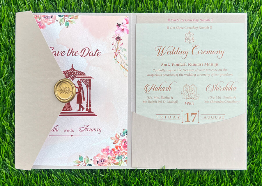 indian wedding invitation cards ahmedabad, gujarat, india.